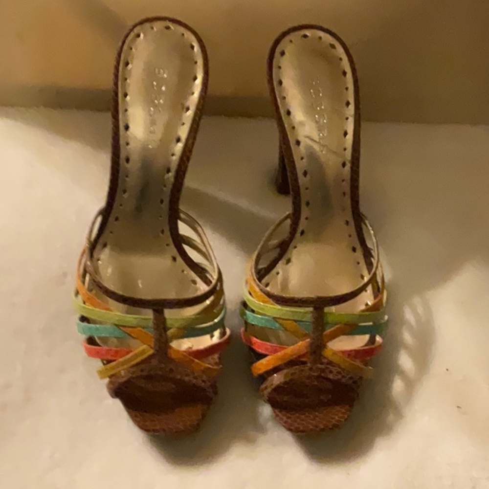 BCBGirls size 7 multicolor mules